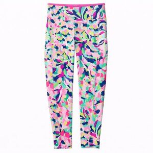 Lilly Pulitzer Luxletic High-Rise Ankle Leggings XS Pink Multicolor Athleisure
